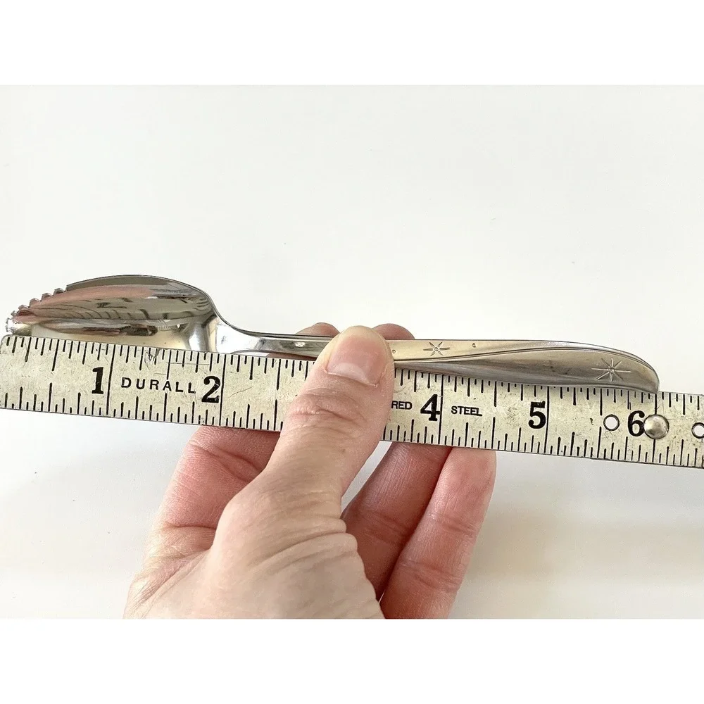 Oneida Community Stainless MCM Twin Star Atomic Serrated Grapefruit Spoon
